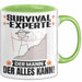 Survival-Experte Tasse Geschenk für Survival-Experte Der Mann Der Alles Kann Geschenkidee zum Geburtstag Grün Trendation