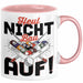 Pool Billard Tasse Geschenk Billiard-Spieler Geschenkidee Sprüche Heul Nicht Bau Auf Kaffee-Becher Rosa Trendation