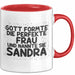 Sandra Tasse Gott Formte Die Perfekte Frau Und Nannte Sie Sandra Geschenk Rot Trendation