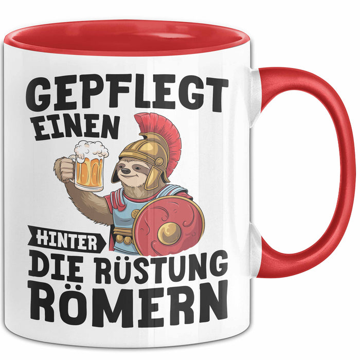 Biertrinker Tasse Geschenk Gepflegt Einen Hinter Die Rückstung Römern Becher Rot Trendation