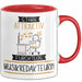 Musikredakteurin Tasse Geschenk Becher Stark Attraktiv Furchtlos Musikredakteurin Lustige Geschenkidee Rot Trendation