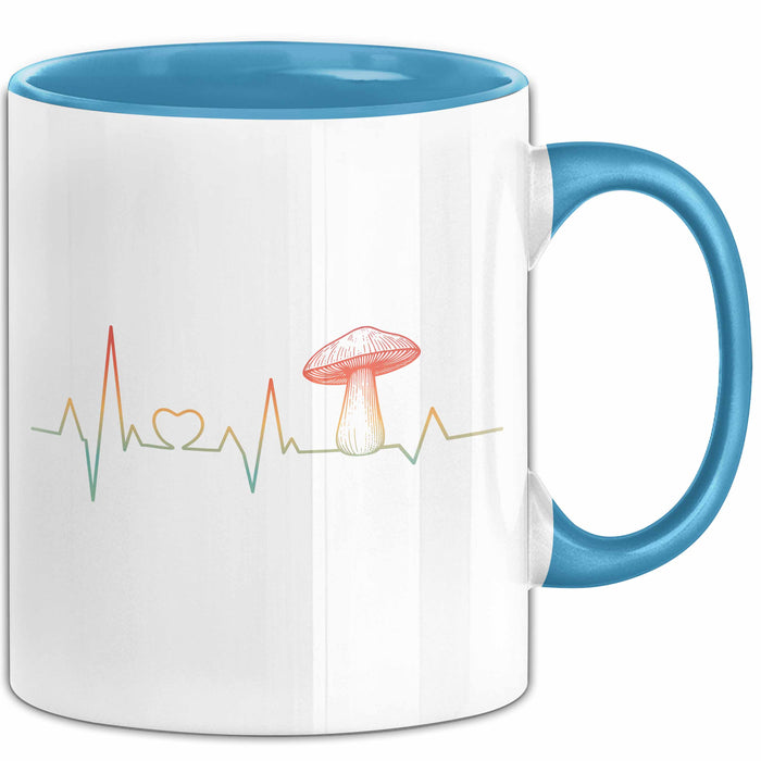 Pilzsammler Tasse Geschenk Pilze Sammeln Geschenkidee Blau Trendation
