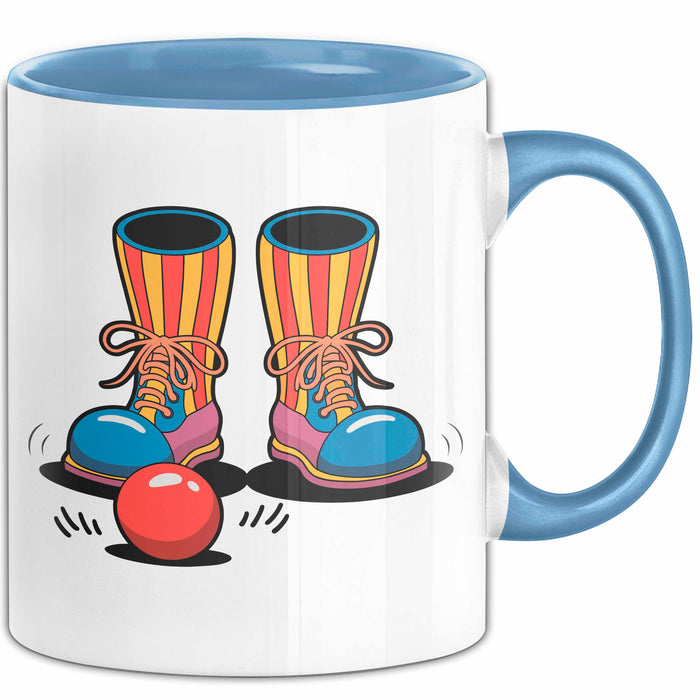 Clown Tasse Geschenkidee für Zirkus und Humorliebhaber Blau Trendation