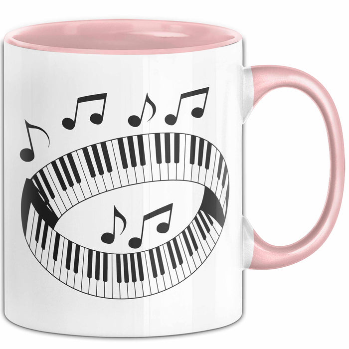 Pianist Tasse Geschenkidee für Fans klassischer Tastenklänge Rosa Trendation