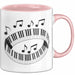 Pianist Tasse Geschenkidee für Fans klassischer Tastenklänge Rosa Trendation
