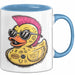 Quietscheente Tier Tasse Geschenk Lustige Geschenkidee Spruch Punk Ente Entenküken Blau Trendation