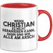 Christian Tasse Wenn Christian Nicht Repariert, Sind Wir Am Arsch Geschenk Rot Trendation