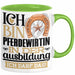 Pferdewirtin Ausbildung Start Geschenk Tasse Ich Bin Pferdewirtin In Der Ausbildung Ich Darf Das Kaffee-Becher Geschenkidee Grün Trendation