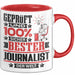 Journalist Geschenk Lustiger Spruch für Journalist Geschenkidee Bester Journalist Der Welt Rot Trendation