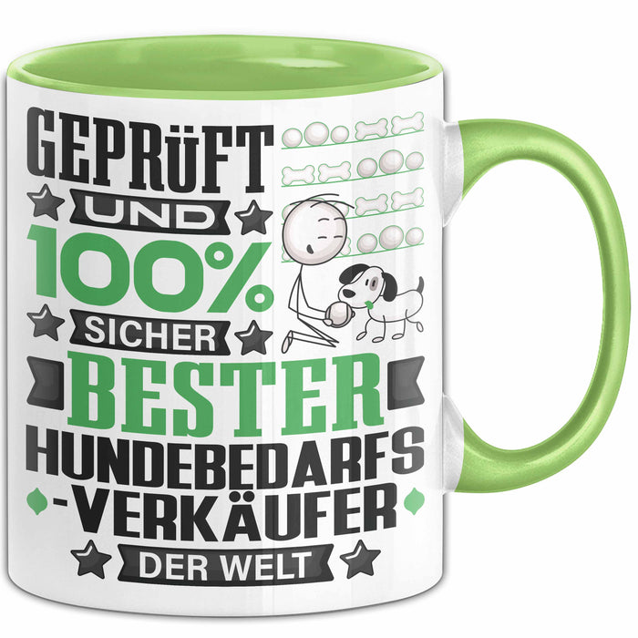 Hundebedarfsverkäufer Geschenk Lustiger Spruch für Hundebedarfsverkäufer Geschenkidee Bester Hundebedarfsverkäufer Der Welt Grün Trendation