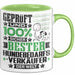 Hundebedarfsverkäufer Geschenk Lustiger Spruch für Hundebedarfsverkäufer Geschenkidee Bester Hundebedarfsverkäufer Der Welt Grün Trendation