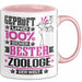 Zoologe Geschenk Lustiger Spruch für Zoologe Geschenkidee Bester Zoologe Der Welt Rosa Trendation