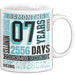 Tasse 07 Jahre Jubiläum Design mit Zeitangaben, Geschenkidee Weiß Trendation