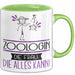 Zoologin Geschenk Tasse Becher Die Frau Die Allen Kann Geschenkidee für eine Zoologin Lustig Grün Trendation