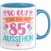 85er Geburtstag Tasse Geschenk Frauen So Gut Kann Man Mit 85 Aussehen Geschenkidee Geburtstag Blau Trendation