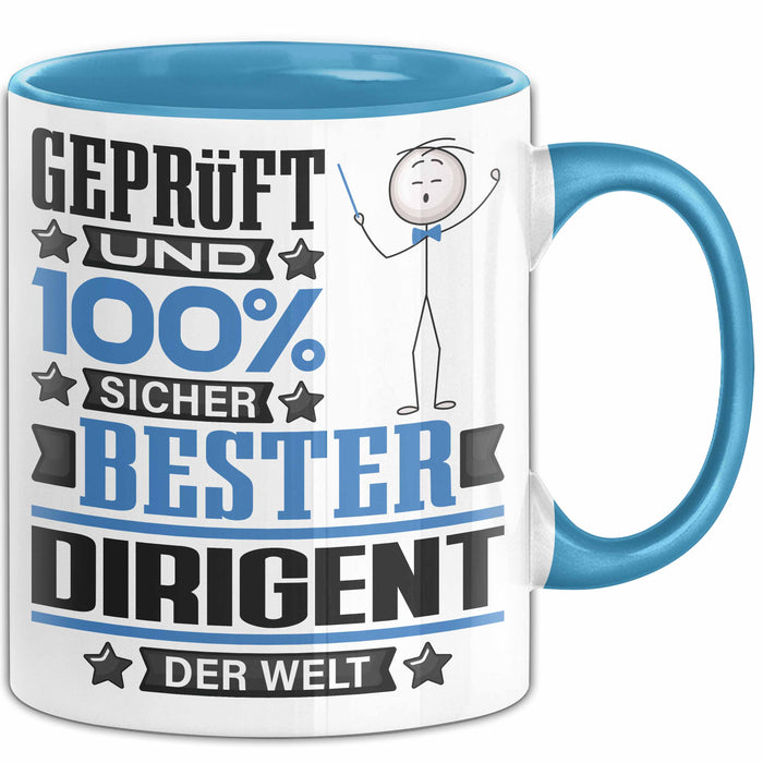 Dirigent Geschenk Lustiger Spruch für Dirigent Geschenkidee Bester Dirigent Der Welt Blau Trendation
