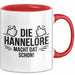 Hannelore Tasse Geschenk Die Hannelore Macht Dat Schon Geschenkidee Becher mit Name Rot Trendation