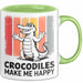 Krokodil Tier Tasse Geschenk Lustige Geschenkidee Spruch Krokodile Machen Mich Glücklich Grün Trendation