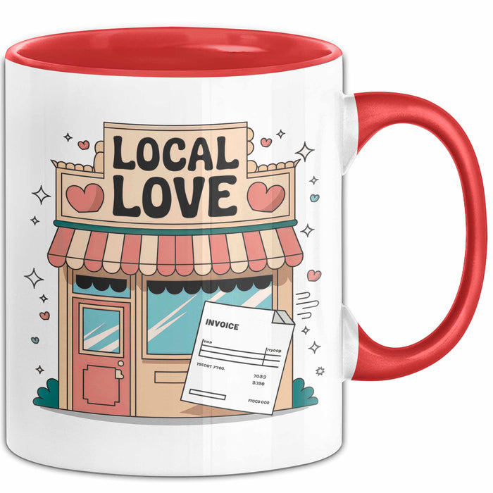 Kleinunternehmer Tasse Geschenk Lustige Geschenkidee Spruch Für Lokale Helden Rot Trendation