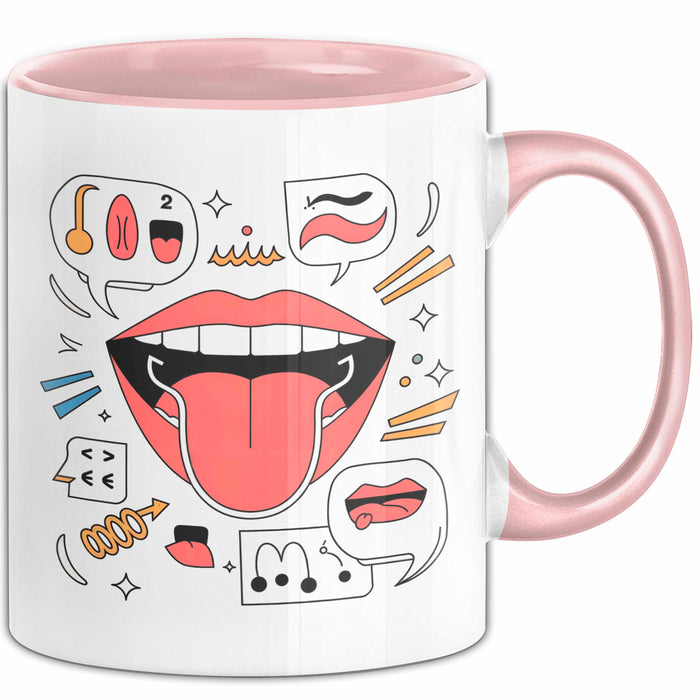 Akzent Coach Tasse Geschenk Lustige Geschenkidee Spruch Für Sprach Trainer Rosa Trendation