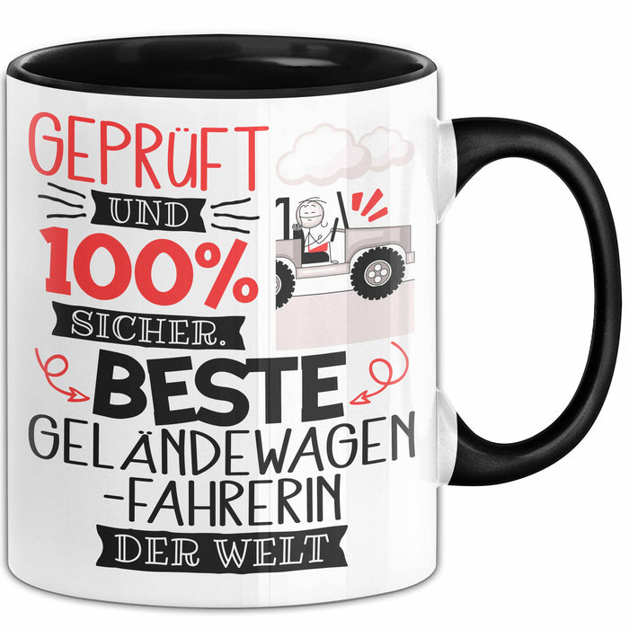 Beste Geländewagenfahrerin Der Welt Tasse Geschenk für Eine Geländewagenfahrerin Geprüft Und Sicher Geschenkidee Geburtstag Weihnachten Trendation