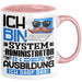 Systemadministrator Ausbildung Tasse Geschenk Ich Bin Systemadministrator In Der Ausbildung Ich Darf Das Geschenkidee Spruch Rosa Trendation