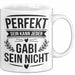 Gabi Tasse Geschenk Perfekt Sein Kann Jeder Geschenkidee Geburtstag Weiß Trendation