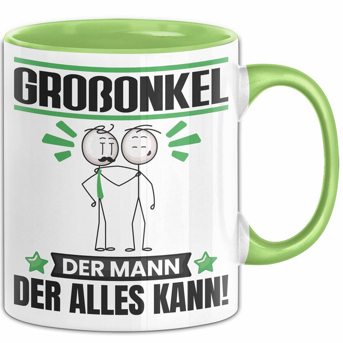 Großonkel Tasse Geschenk für Großonkel Der Mann Der Alles Kann Geschenkidee zum Geburtstag Grün Trendation