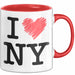 New York City USA Tasse Geschenk Lustige Geschenkidee Spruch Ich Liebe New York Rot Trendation