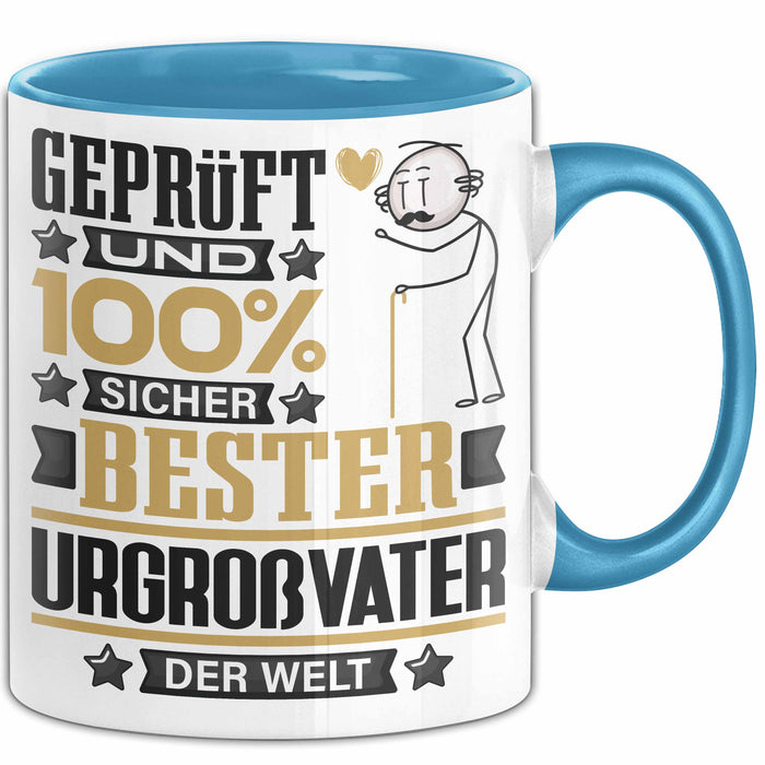 Urgroßvater Geschenk Lustiger Spruch für Urgroßvater Geschenkidee Bester Urgroßvater Der Welt Blau Trendation