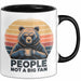 Introvertierter Bär Tasse Geschenk Lustige Geschenkidee People Not A Big Fan Trendation