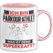 Parkour-Athlet Tasse Geschenk für Parkour-Athlet Geburtstag Lustiger Spruch Kaffee-Becher Was Ist Deine Superkraft Rosa Trendation