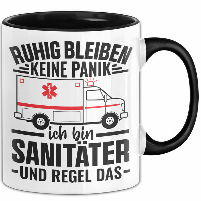 Sanitäter Tasse Geschenk Ruhig Bleiben Ich Bin Sanitäter Und Regel Das Geschenkidee Rettungssanitäter Trendation