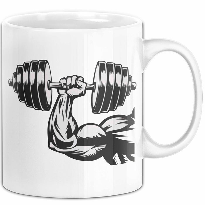 Bodybuilder Tasse Geschenkidee für Fitness Experten Weiß Trendation