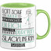 Slacklinerin Geschenk Becher Tasse Gott Schuf Alle Menschen Gleich Nur Die Besten Durfeten Slacklinerin Werden Geschenkidee Lustig Grün Trendation