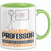Professor Geschenk Tasse Ich Bin Professor Aber Sag Doch Einfach Superheld Lustige Geschenkdiee für Professor Kaffee-Becher Grün Trendation