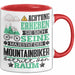Mountainbiker Geschenk Tasse Lustiger Spruch Erheben Sie Sich Der Mountainbiker Betritt den Raum Rot Trendation
