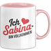 Sabina Tasse Geschenk Ich Bin Vollkommen Sabina Geschenkidee Geburtstag Rosa Trendation