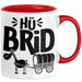 Hü Brid Tasse Geschenk Esel Hybrid Lustiges Hybrid Auto Pferd Esel Geschenkidee E-Auto Elektroauto Rot Trendation
