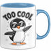 Pinguin Tier Tasse Geschenkidee Zu Cool für Vogel Fans Blau Trendation