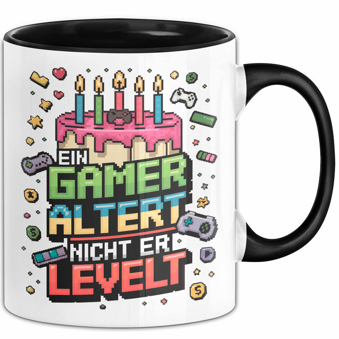 Gamer Geburtstag Tasse Geschenkidee Ein Gamer Steigt Auf Trendation