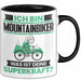 Mountainbiker Tasse Geschenk für Mountainbiker Geburtstag Lustiger Spruch Kaffee-Becher Was Ist Deine Superkraft Schwarz Trendation