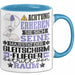 Gleitschirmflieger Geschenk Tasse Lustiger Spruch Erheben Sie Sich Der Gleitschirmflieger Betritt den Raum Blau Trendation