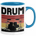 Drummer Schlagzeug-Spieler Geschenk Tasse Geschenkidee Kaffee-Becher Schlagzeuger Drum Blau Trendation