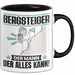 Bergsteiger Tasse Geschenk für Bergsteiger Der Mann Der Alles Kann Geschenkidee zum Geburtstag Schwarz Trendation