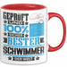 Schwimmer Geschenk Lustiger Spruch für Schwimmer Geschenkidee Bester Schwimmer Der Welt Rot Trendation