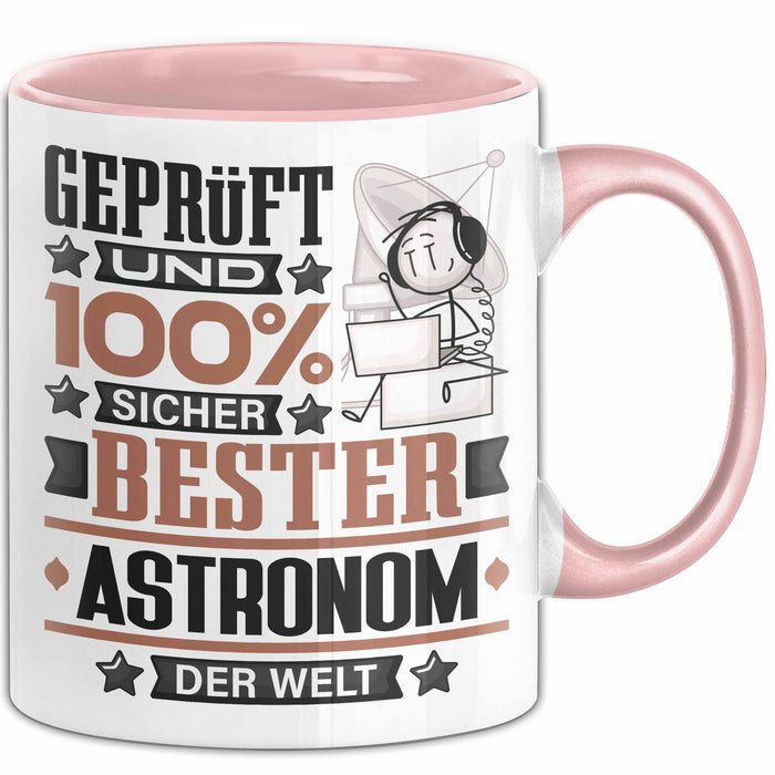 Astronom Geschenk Lustiger Spruch für Astronom Geschenkidee Bester Astronom Der Welt Rosa Trendation
