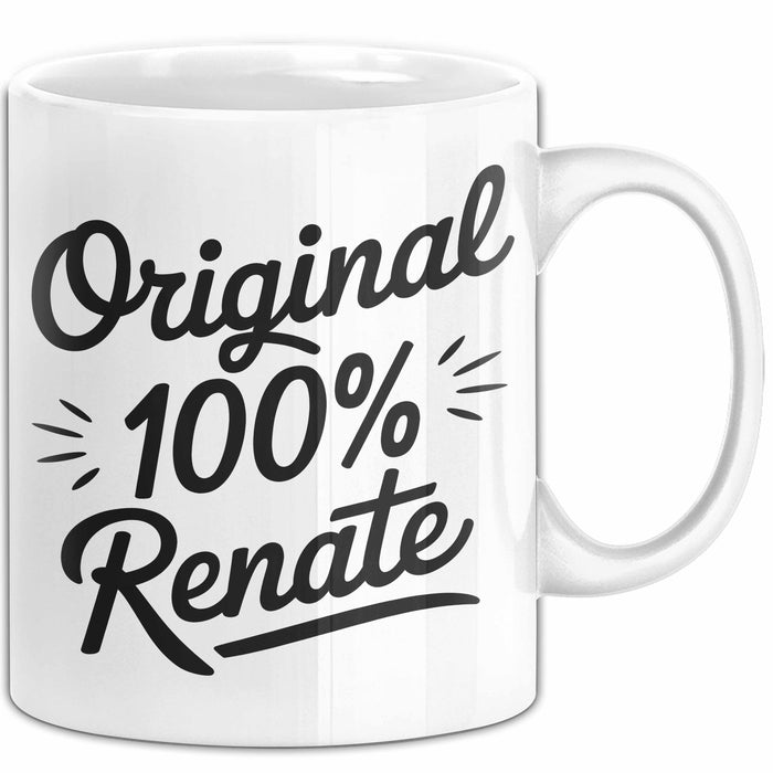 Renate Tasse Geschenk Original 100% Renate Geschenkidee Geburtstag Weiß Trendation