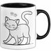 Katzen Tierliebhaber Tasse Geschenk Lustige Geschenkidee Spruch Schwarz Trendation