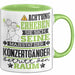 Konzertgänger Geschenk Tasse Lustiger Spruch Erheben Sie Sich Der Konzertgänger Betritt den Raum Grün Trendation